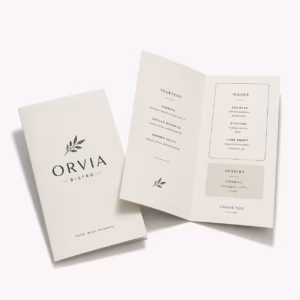 Cartas de restaurante personalizadas