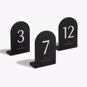 Números de mesa personalizados