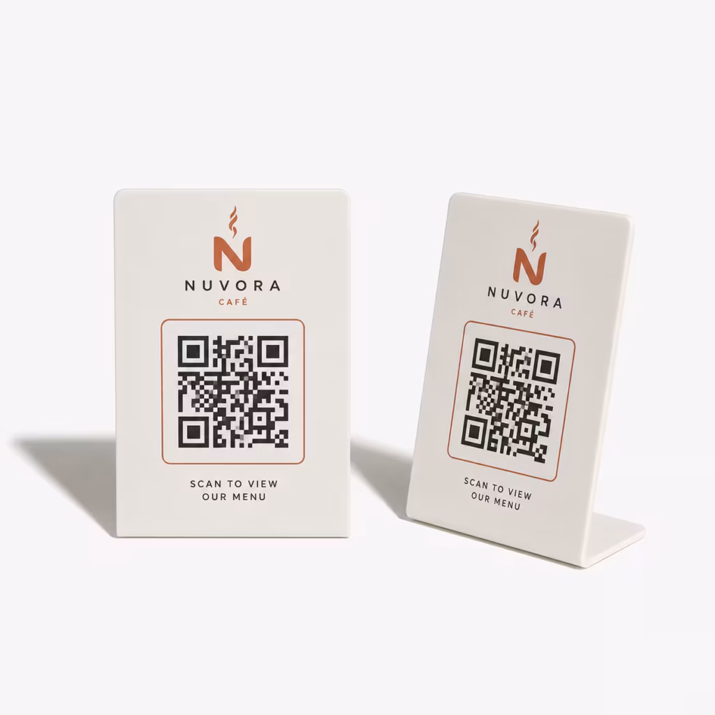Placas QR de mesa