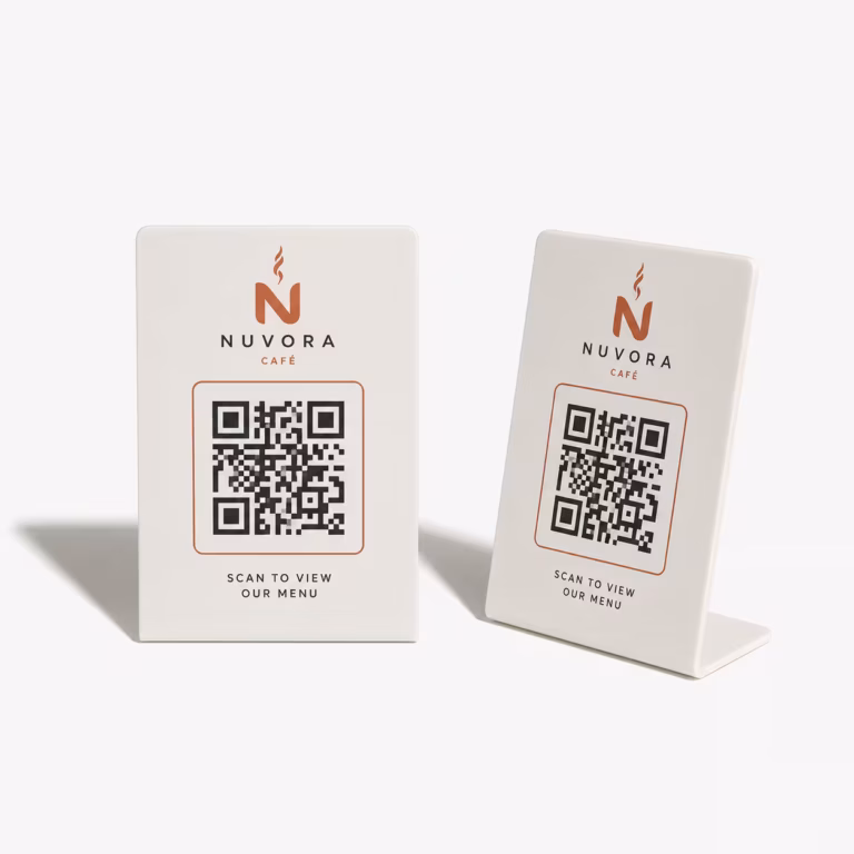 Placas QR de mesa