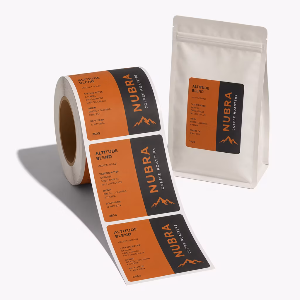 Etiquetas de café personalizadas